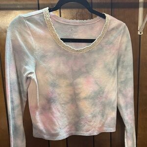 American Eagle Outfitters Tie-Dye Long Sleeve Top